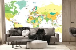 Fototapeta: Mapa świata i ikony nawigacyjne - ilustracji.