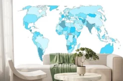 Fototapeta: Mapa świata na białym tle wektor