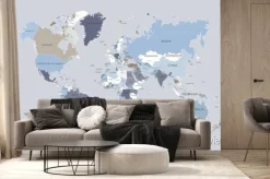 Fototapeta: Mapa świata w czterech kolorach