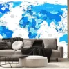 Fototapeta: Mapa świata w odcieniach niebieskiego