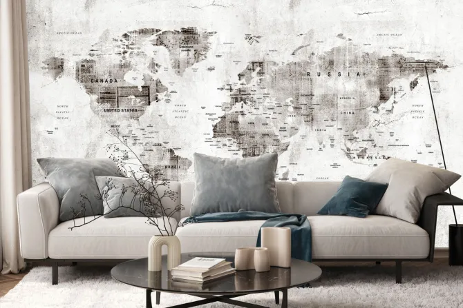 Fototapeta: Mapa świata w stylu vintage