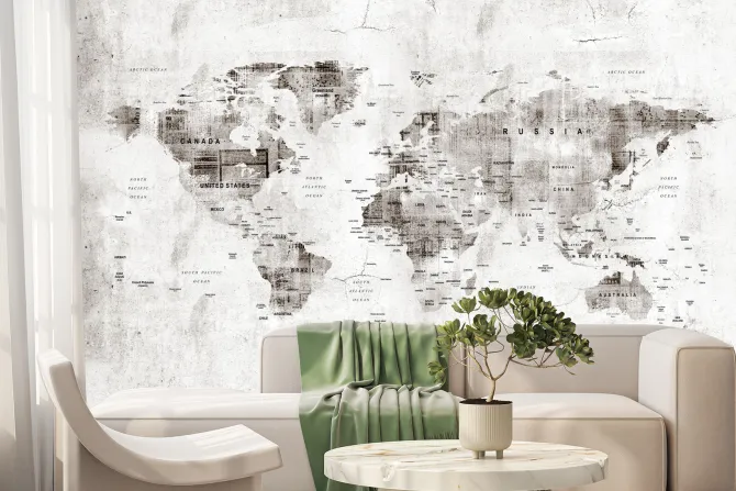 Fototapeta: Mapa świata w stylu vintage