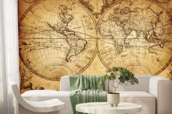 Fototapeta: Mapa świata w stylu vintage