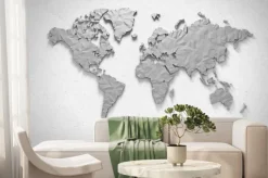 Fototapeta: Mapa świata w stylu origami z efektem 3d