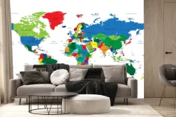 Fototapeta: Mapa świata-kraje