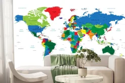 Fototapeta: Mapa świata-kraje