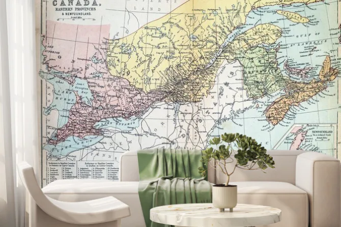 Fototapeta: Mapa wschodnich prowincjach kanady