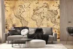 Fototapeta: Mapa zawierająca trasy eksploracji mityczne stworzenia i zabytki