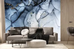 Fototapeta: Marble ink abstract art from exquisite original painting for