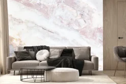 Fototapeta: Marmur kamienna tekstura z różowymi elementami