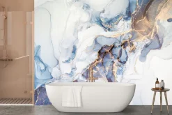 Fototapeta: Marmur w odcieniach niebieskiego i błękitu