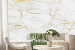 Fototapeta: Marmurowy wzór ze złotymi żyłkami