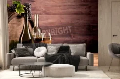 Fototapeta: Martwa natura z wina z drewnianej beczce