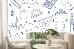 Fototapeta: Matematyczny rysunek z wzorami i figurami