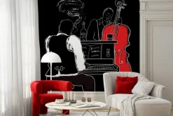 Fototapeta: Mężczyźni grający na fortepianie i wiolonczeli