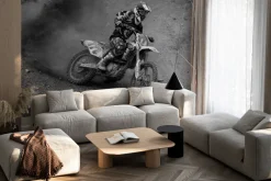 Fototapeta: Mężczyzna jadący na motorze