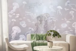 Fototapeta: Meduzy i ryby w podwodnym krajobrazie