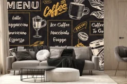 Fototapeta: Menu kawiarni w stylu vintage rodzaje kawy