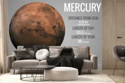 Fototapeta: Merkury - infograficzna prezentuje jedną z planet układu słonecznego