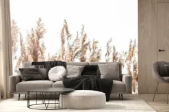 Fototapeta: Minimalistyczny wzór trzciny i traw