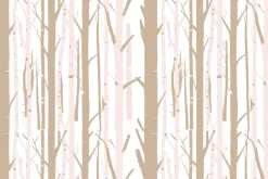 Fototapeta: Minimalistyczny las brzozowy w bajkowym stylu