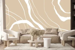 Fototapeta: Minimalistyczny wzór z białymi liniami