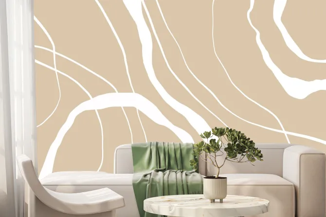 Fototapeta: Minimalistyczny wzór z białymi liniami