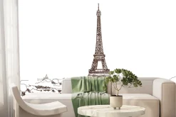 Fototapeta: Minimalistyczny szkic wieży eiffla w paryżu