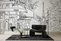 Fototapeta: Minimalistyczna ilustracja ulicy w paryżu