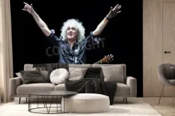 Fototapeta: Minsk, belarus - march 21, 2014 brian may from queen performs