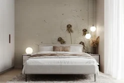 Fototapeta: Mniszki lekarskie z nasionami powiewającymi na wietrze