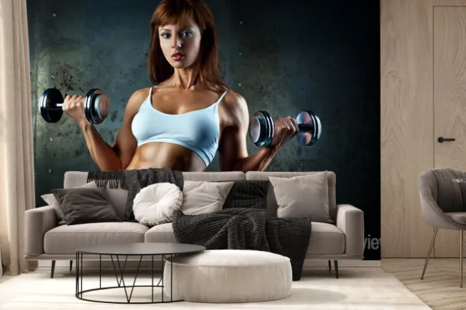 Fototapeta: Młoda kobieta sportowa