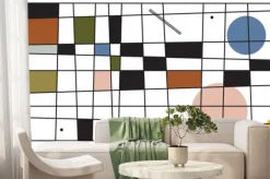 Fototapeta: Modern art (abstract art) imitation pattern with retro style