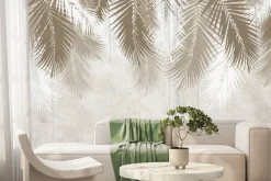 Fototapeta: Monochromatyczne liście palmowe