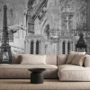 Fototapeta: Monochromatyczne przedstawienie paryża