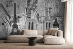 Fototapeta: Monochromatyczne przedstawienie paryża
