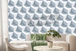 Fototapeta: Monochromatyczne tło z 3d kostki, sztuka, pojęcie, tło