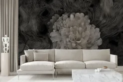 Fototapeta: Monochromatyczna kwiatowa abstrakcja w nowoczesnym stylu