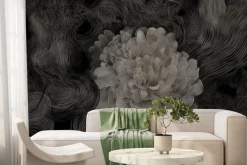 Fototapeta: Monochromatyczna kwiatowa abstrakcja w nowoczesnym stylu