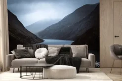 Fototapeta: Moody mountain landscape in norway