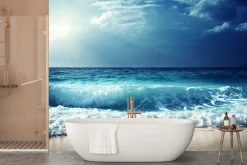 Fototapeta: Morski piaszczysty brzeg w słoneczny dzień