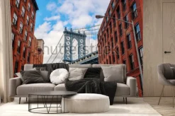 Fototapeta: Most brookliński widziany z nowego jorku