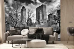 Fototapeta: Most gapstow w central parku zimą