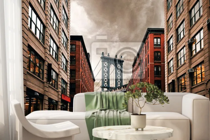 Fototapeta: Most manhattan w dzielnicy dumbo