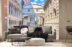 Fototapeta: Most westchnień nad kanałem w wenecji