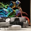 Fototapeta: Motocykl motocross z neonowym podświetleniem