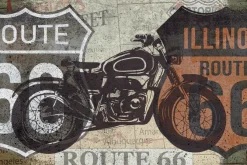 Fototapeta: Motor na ścianie z znakami kalifornii