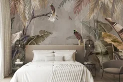 Fototapeta: Motyle i ptaki wśród kolorowych liści