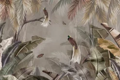 Fototapeta: Motyle i ptaki wśród kolorowych liści