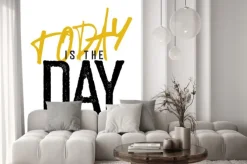 Fototapeta: Motywacyjne plakat z napisem: "dzisiaj jest dzień". grunge st